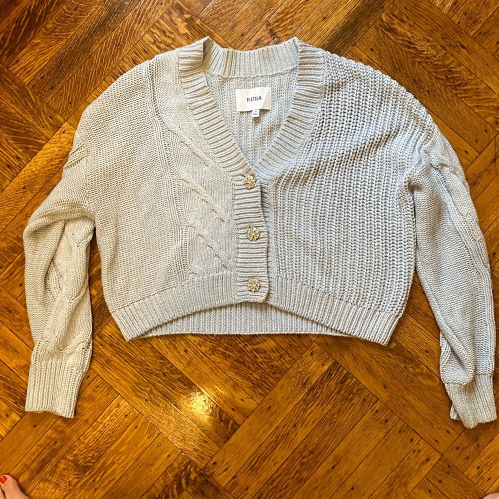 Pistola Cable Knit Cardigan with Diamond Buttons l Size M